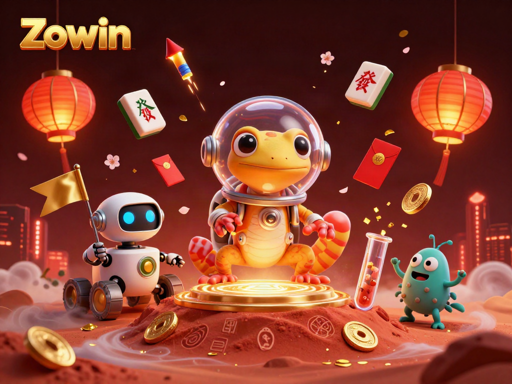 Zowin offers thrilling gaming experiences in a vibrant Martian casino environment.