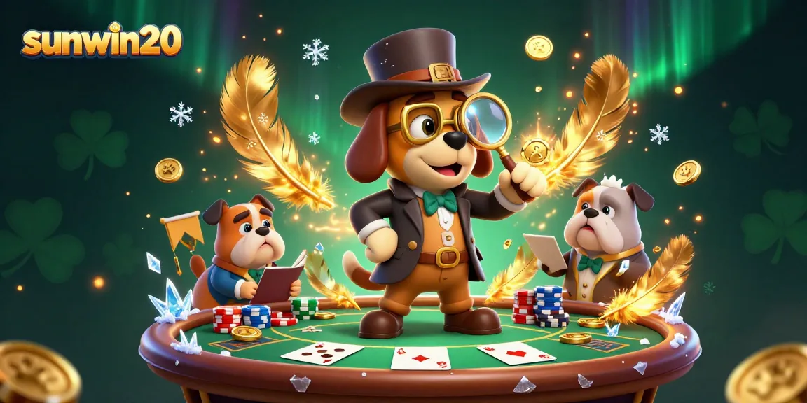 Experience excitement with sunwin20 at the poker table surrounded by golden chips and dynamic game elements.