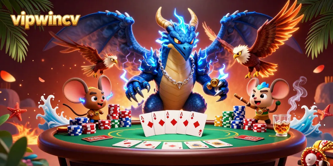 Experience thrilling poker action with vipwincv featuring powerful characters and vibrant game elements.
