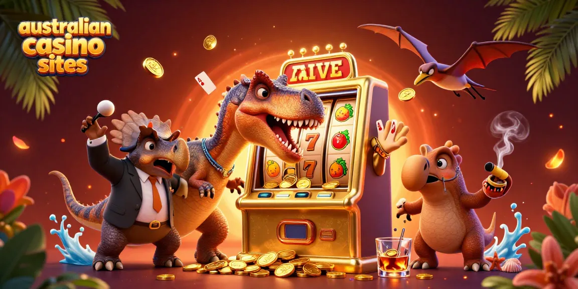 Experience jackpots at australian casino sites with a cartoon pachycephalosaurus winning coins!