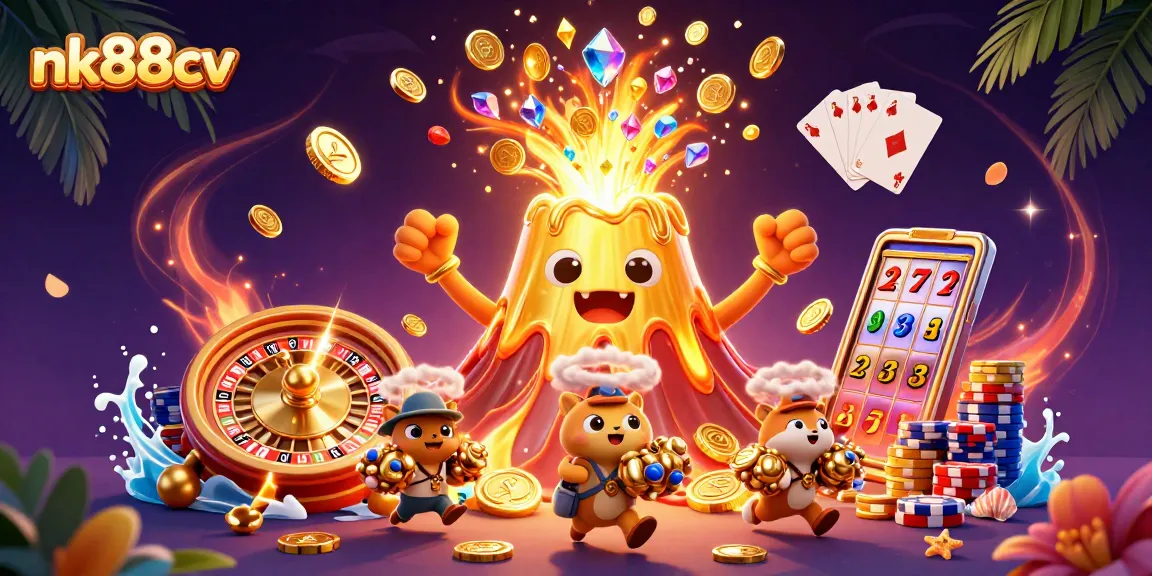Experience thrilling gameplay at nk88cv with vibrant casino scenes filled with treasure and action.